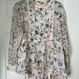 Maeve by Anthropologie floral peplum top